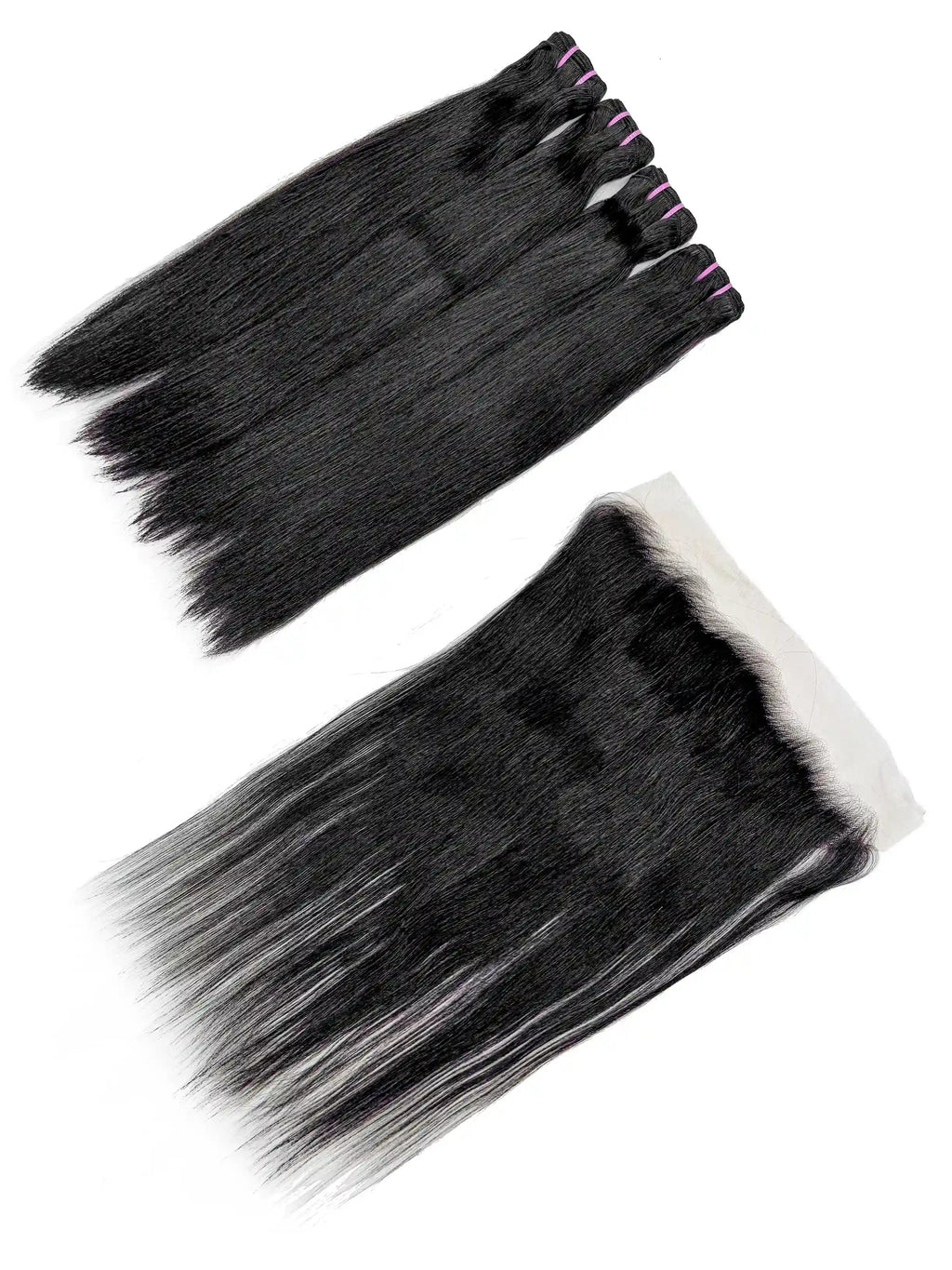 Straight 4PCS Bundles & 1PC 13x4 Lace Frontal | Transparent & HD Lace | 100% Human Hair | Top Virgin Hair