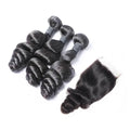 Loose Wave 3PCS Bundles & 1PC 6x6 Lace Closure | Transparent & HD Lace | 100% Human Hair | Top Virgin Hair