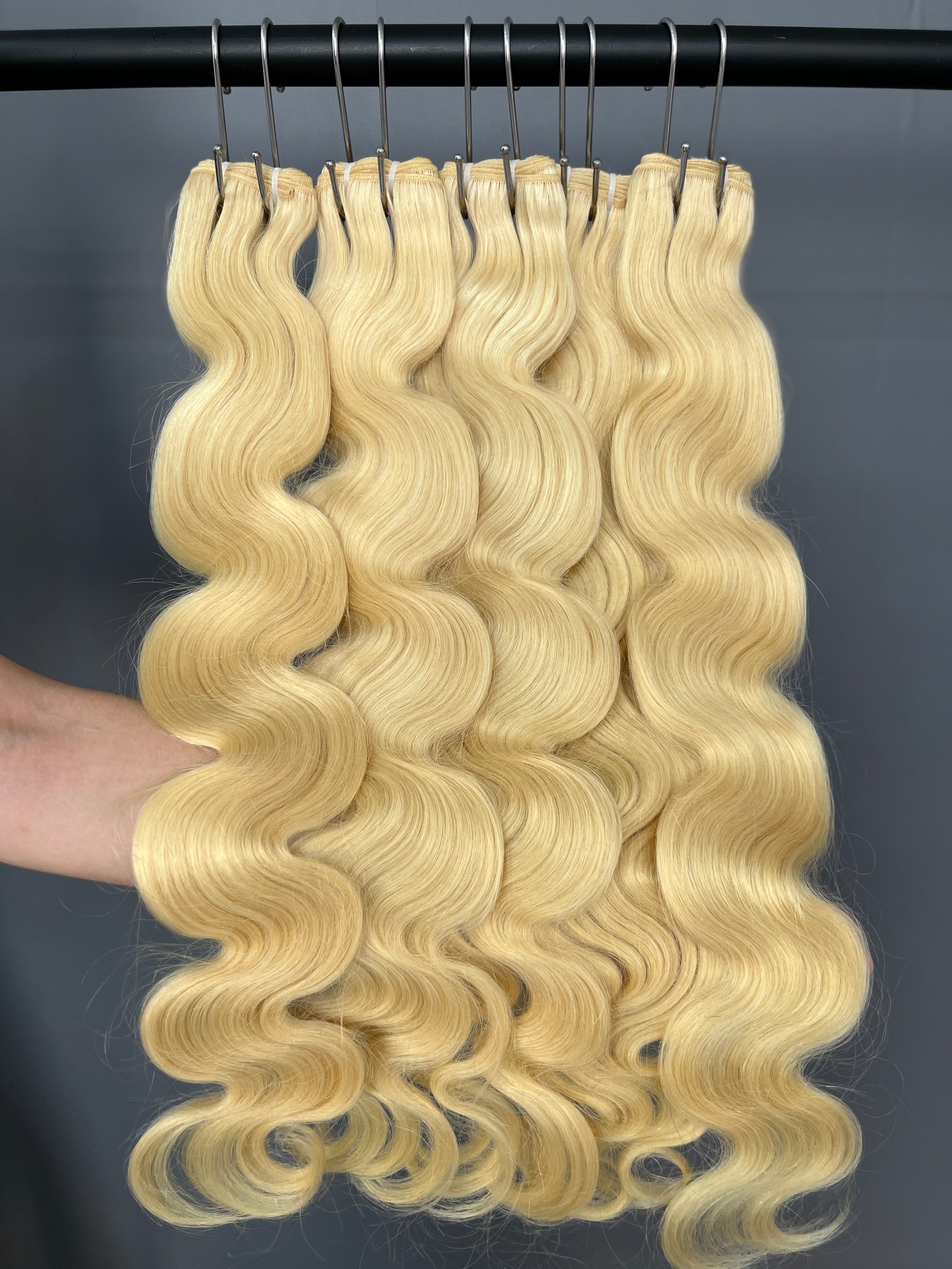 3PCS 613 Blonde Raw Hair Body Wave Hair Bundles 100% human hair