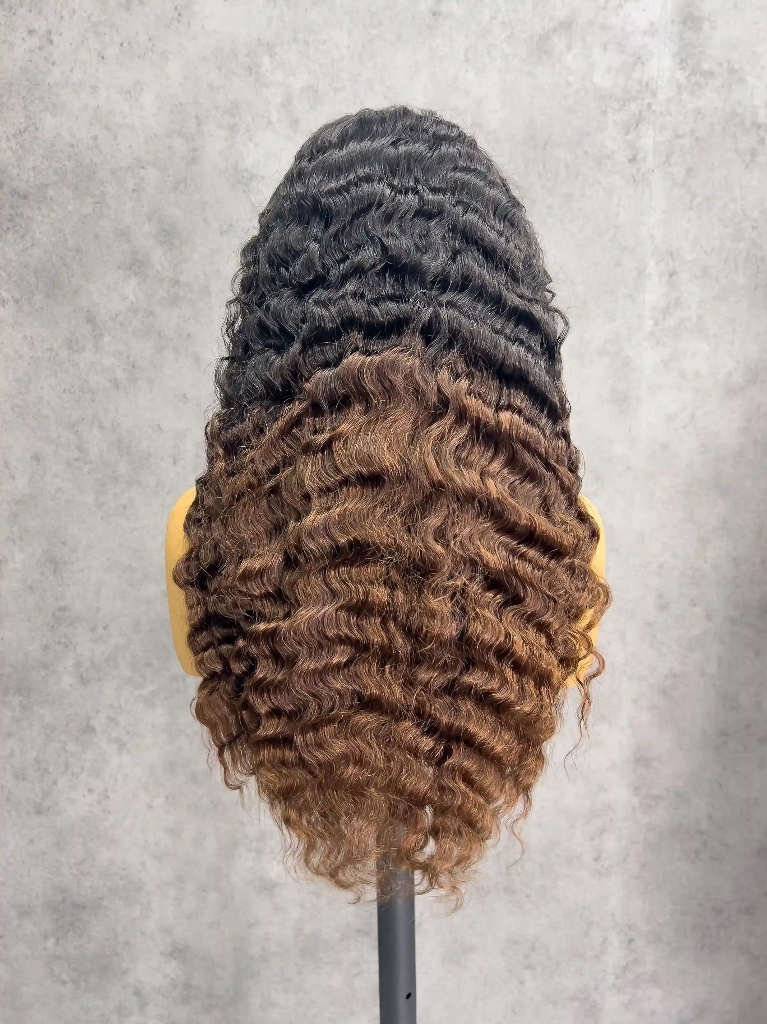T1B/4# Burmese Curly 250% Density HD Lace Color Wig | 13x4, 13x6 Frontal | 100% Human Hair | Boruihair