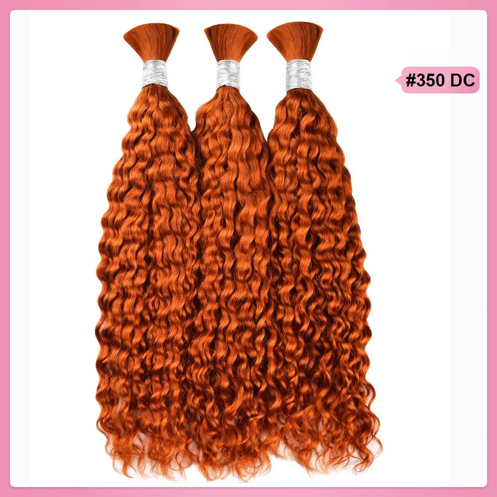 #350 Deep Curly Hot Braids Bulk Human Hair BORUIHAIR