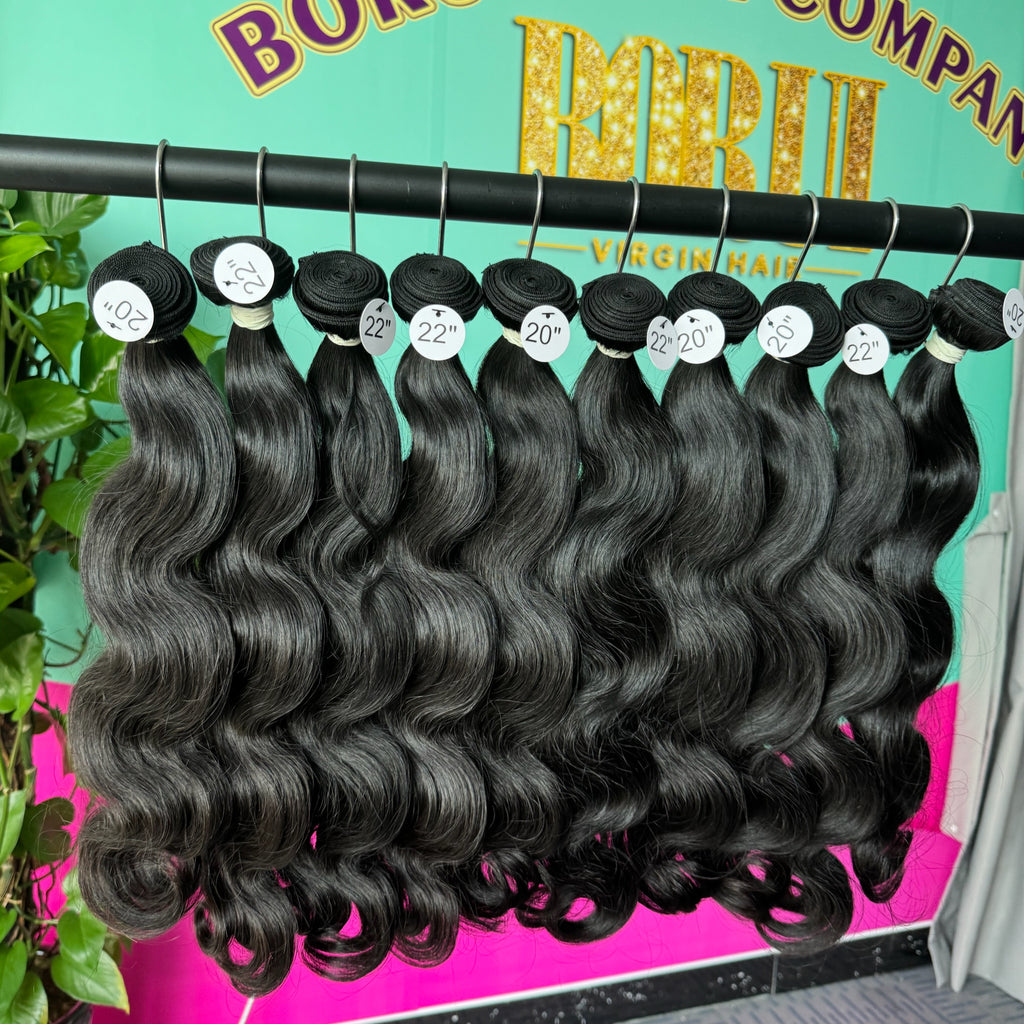4PCS Body Wave Top Raw Hair Bundles 100% human hair