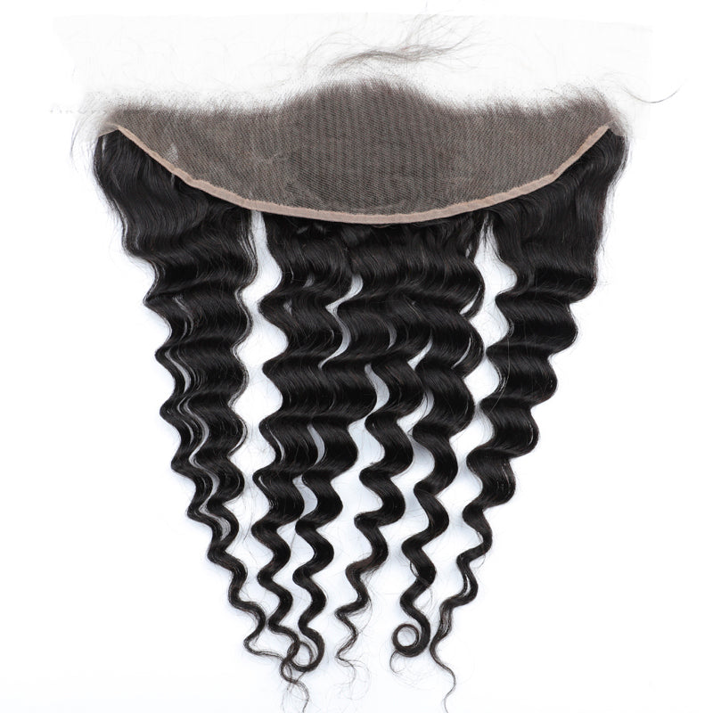 Natural Wave 4PCS Bundles & 1PC 13x4 Lace Frontal | Transparent & HD Lace | 100% Human Hair | Top Virgin Hair