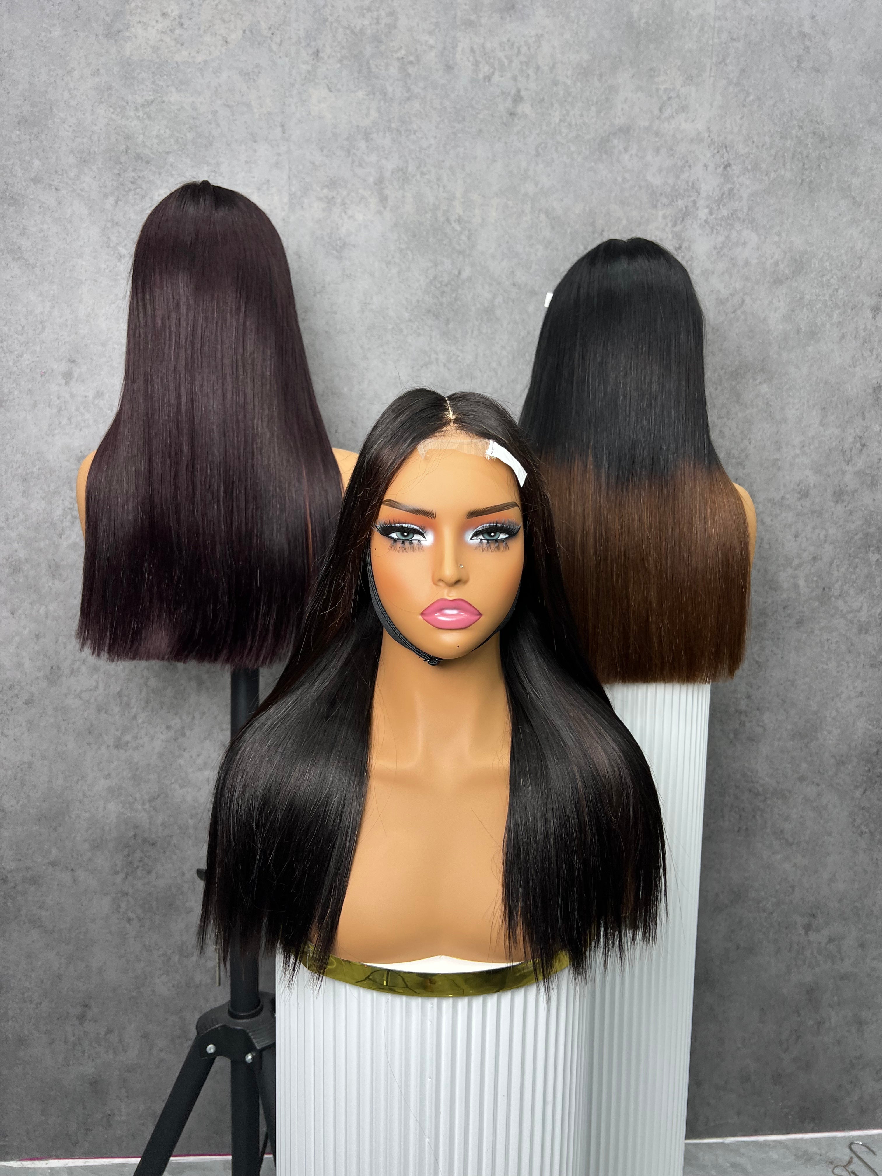 Bone Straight SDD Colorful BOB Wig Transparent Lace Wig BoruiHair | 2x6 Closure | 100% Human Hair