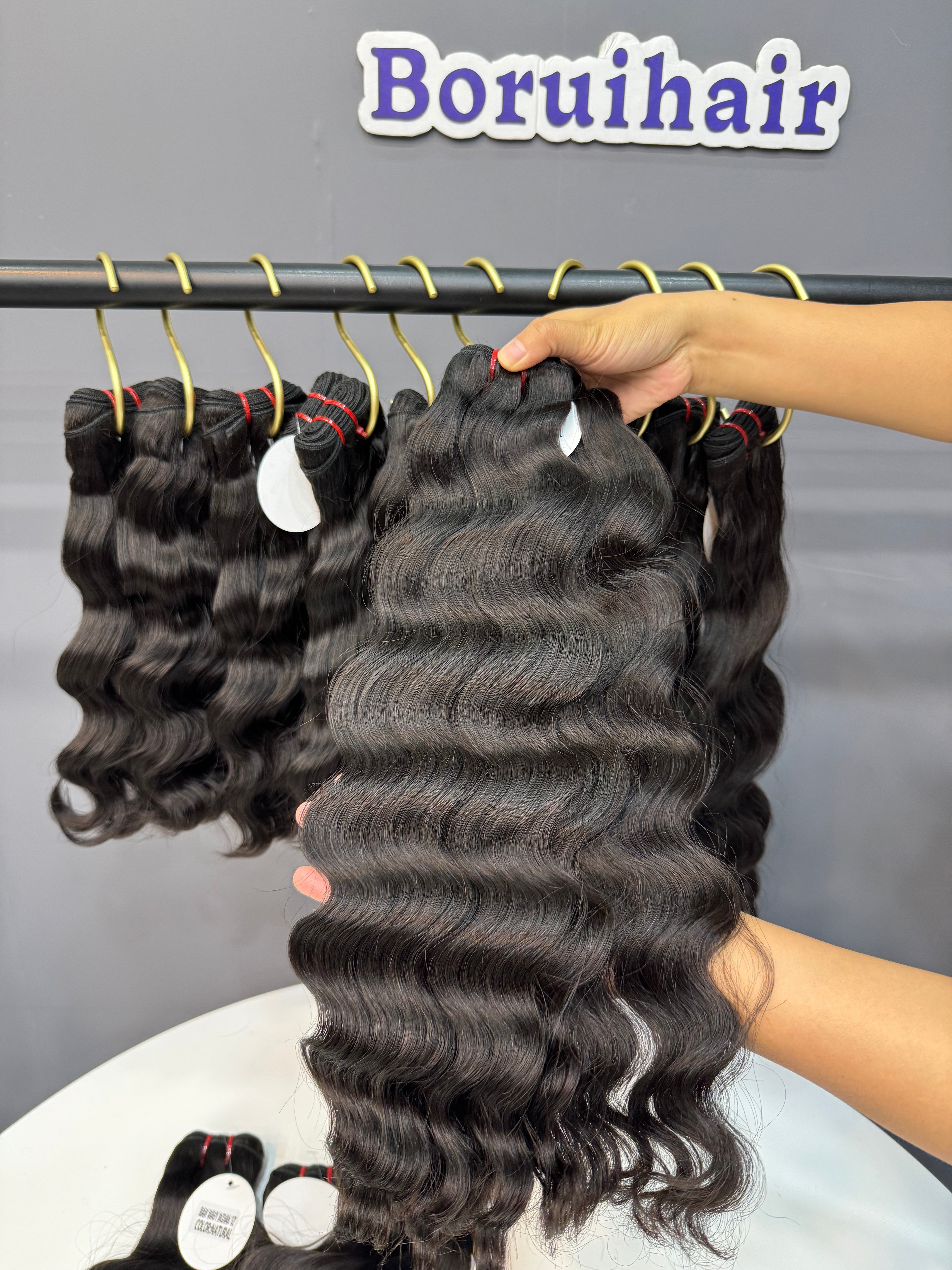 3PCS Indian wavy Top Raw Hair Bundles | 12–30 Inch | Boruihair | 100% Human Hair
