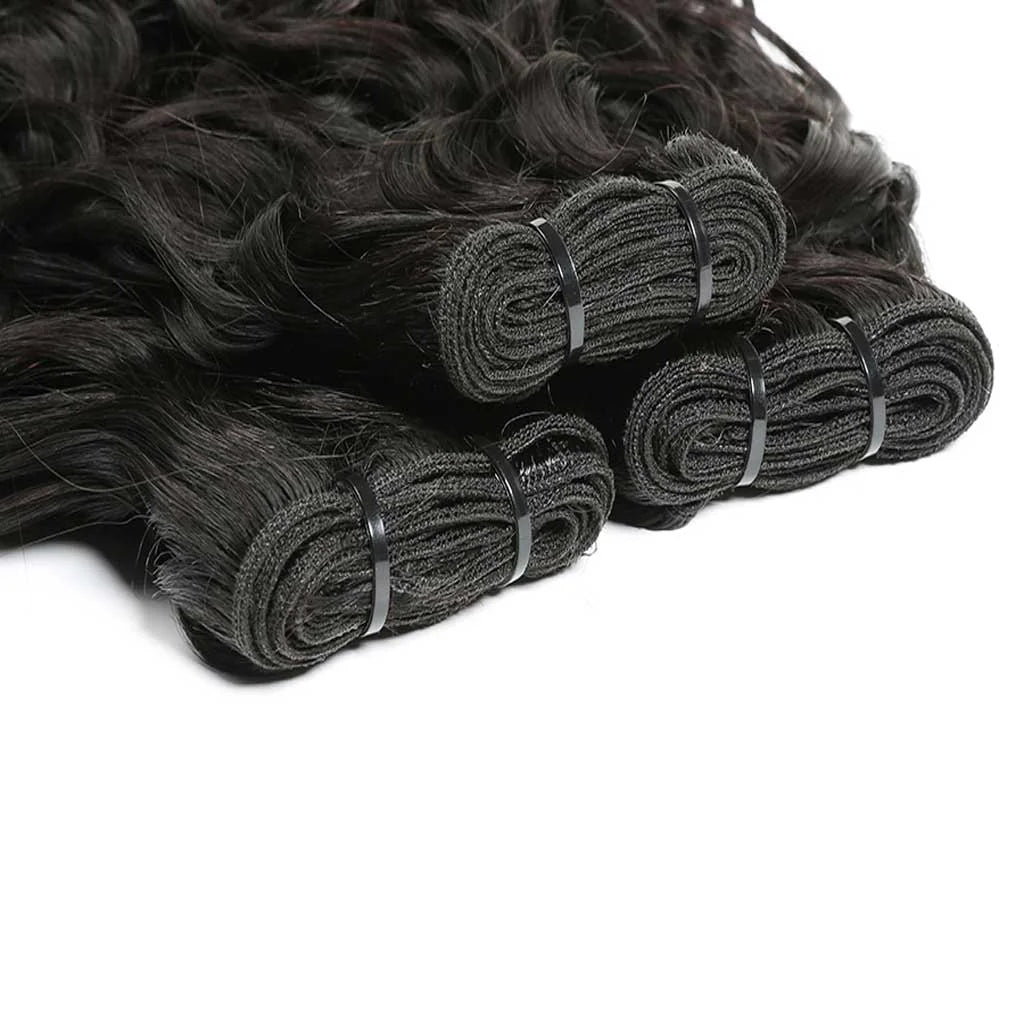 Water Wave 3PCS Bundles & 1PC 13x6 Lace Frontal | Transparent & HD Lace | 100% Human Hair | Top Virgin Hair