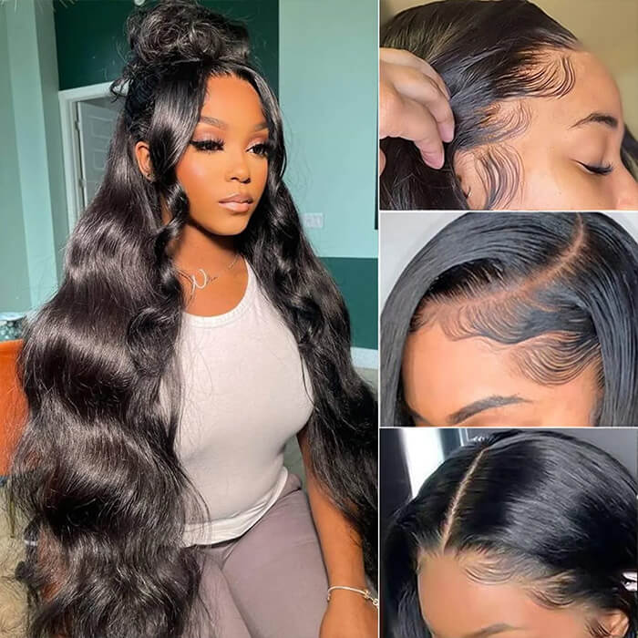 Pre Bleached Knots 13x6 Wavy Glueless Lace Wig | HD Lace & Transparent Lace | 200% & 250% Density | Boruihair 100% Human Hair