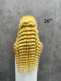 613 Blonde Deep Wave 13X4 13X6 HD Lace Frontal Wigs 200% Density Lace Frontal Wigs