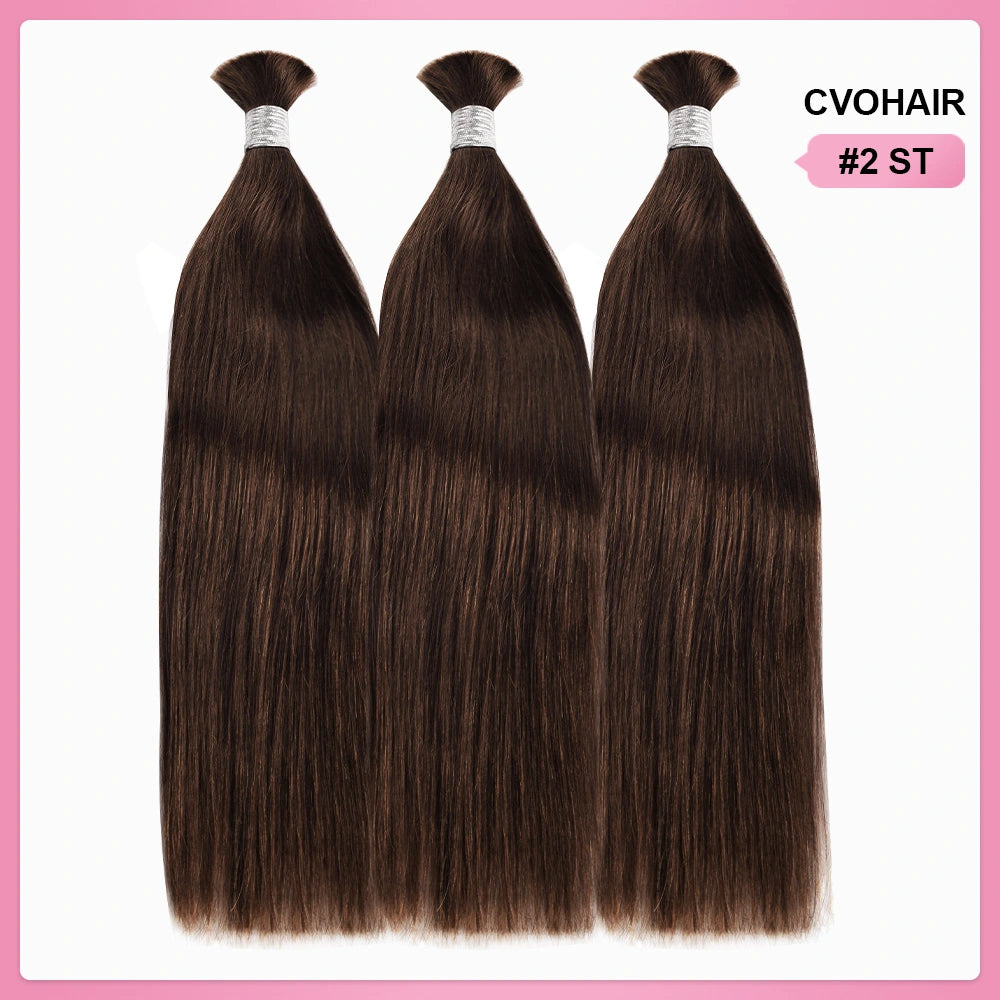 #2 Straight Hair Bulk | Boho Braids | No Weft | 100% Human Hair | BORUIHAIR