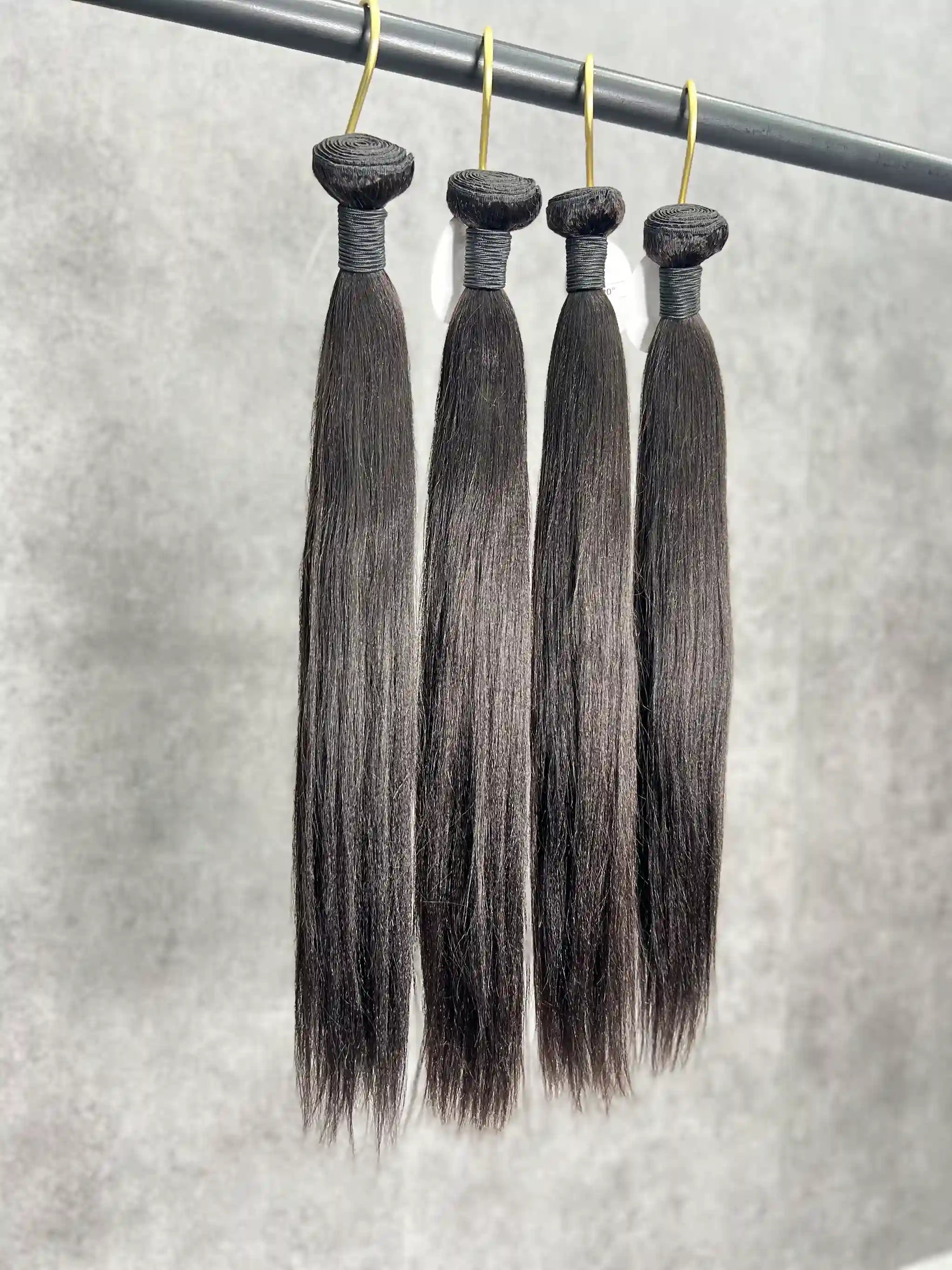 4PCS Yaki Straight Top Vrigin Hair Bundles | 12–30 Inch | Boruihair | 100% Human Hair