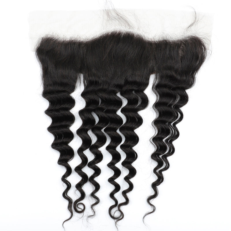 Natural Wave 3PCS Bundles & 1PC 13x4 Lace Frontal | Transparent & HD Lace | 100% Human Hair | Top Virgin Hair