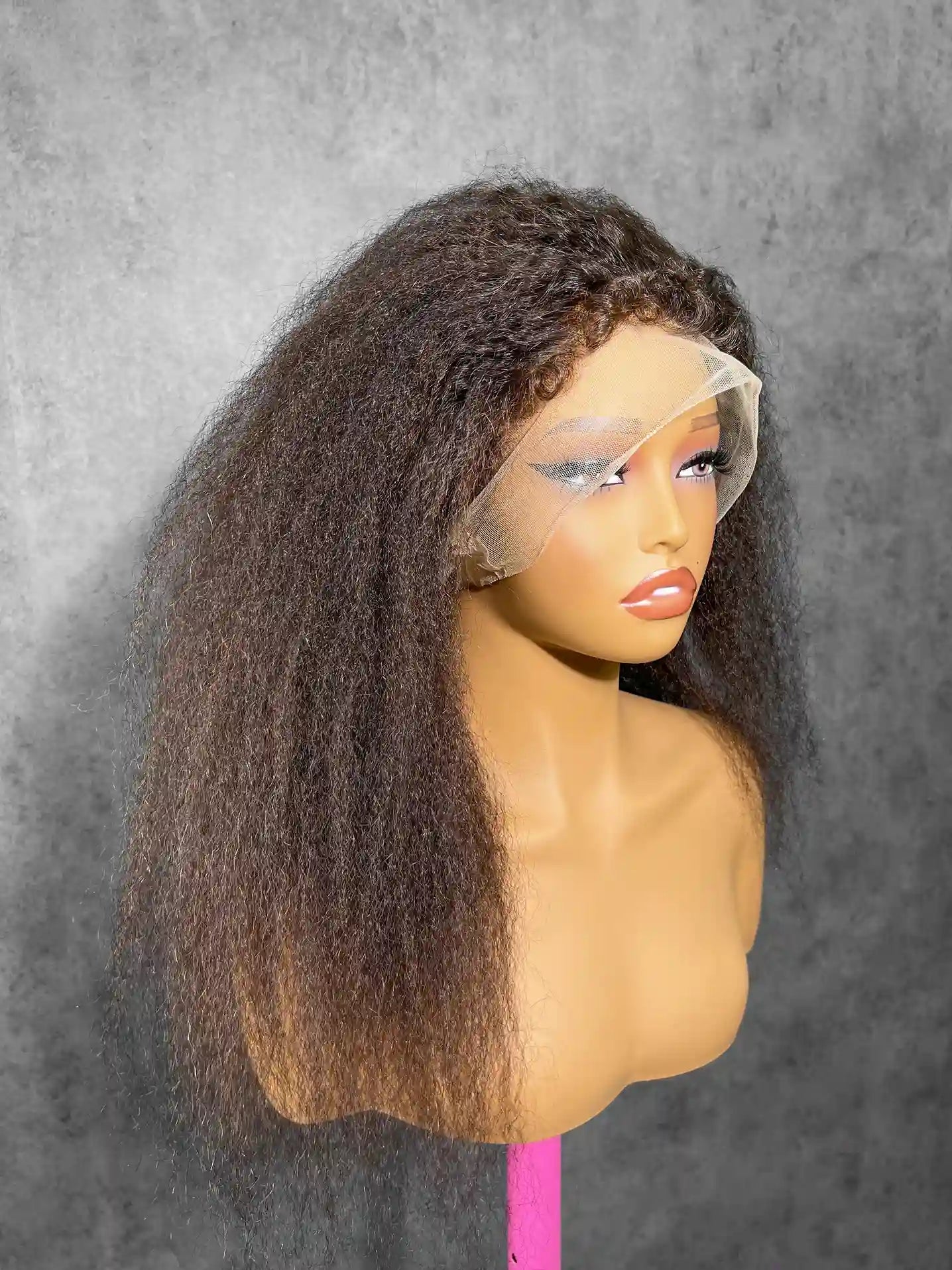4C Baby Hairline Kinky Straight 250% Density | 360 HD Lace Wig| 100% Human Hair | Boruihair