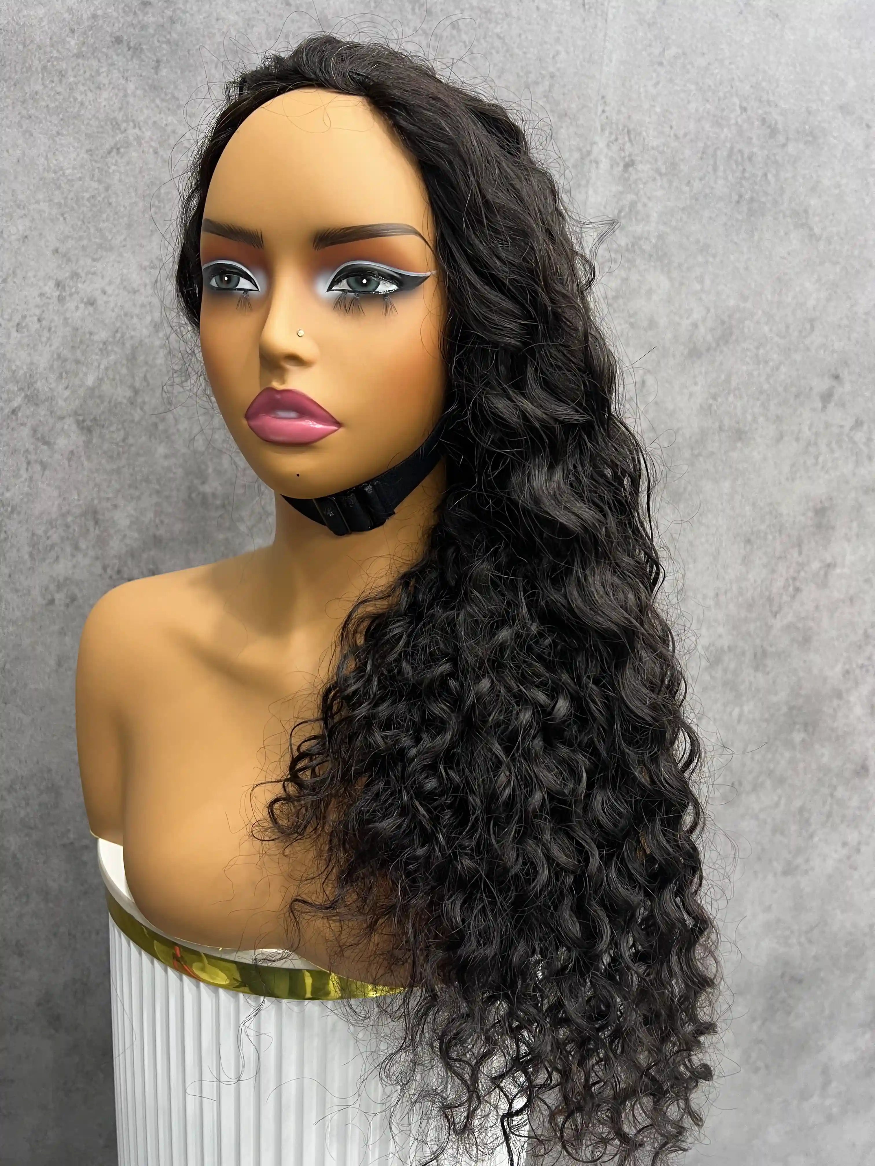 Water Wave | Virgin Hair | Wear & Go Half Wig | 3 In 1 Wig No Glue Half Wig | 100% Human Hair