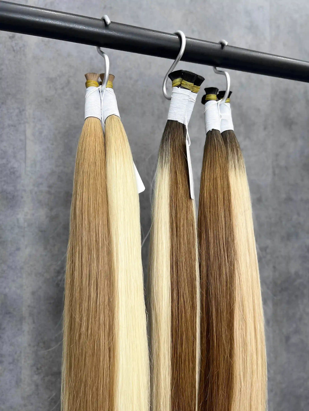 20-26 Inch T-Shaped Straight Hair With Four Strands With Double Gradient color Ends Human Hair Extensions And Braids | No Weft | 100% Human Hair