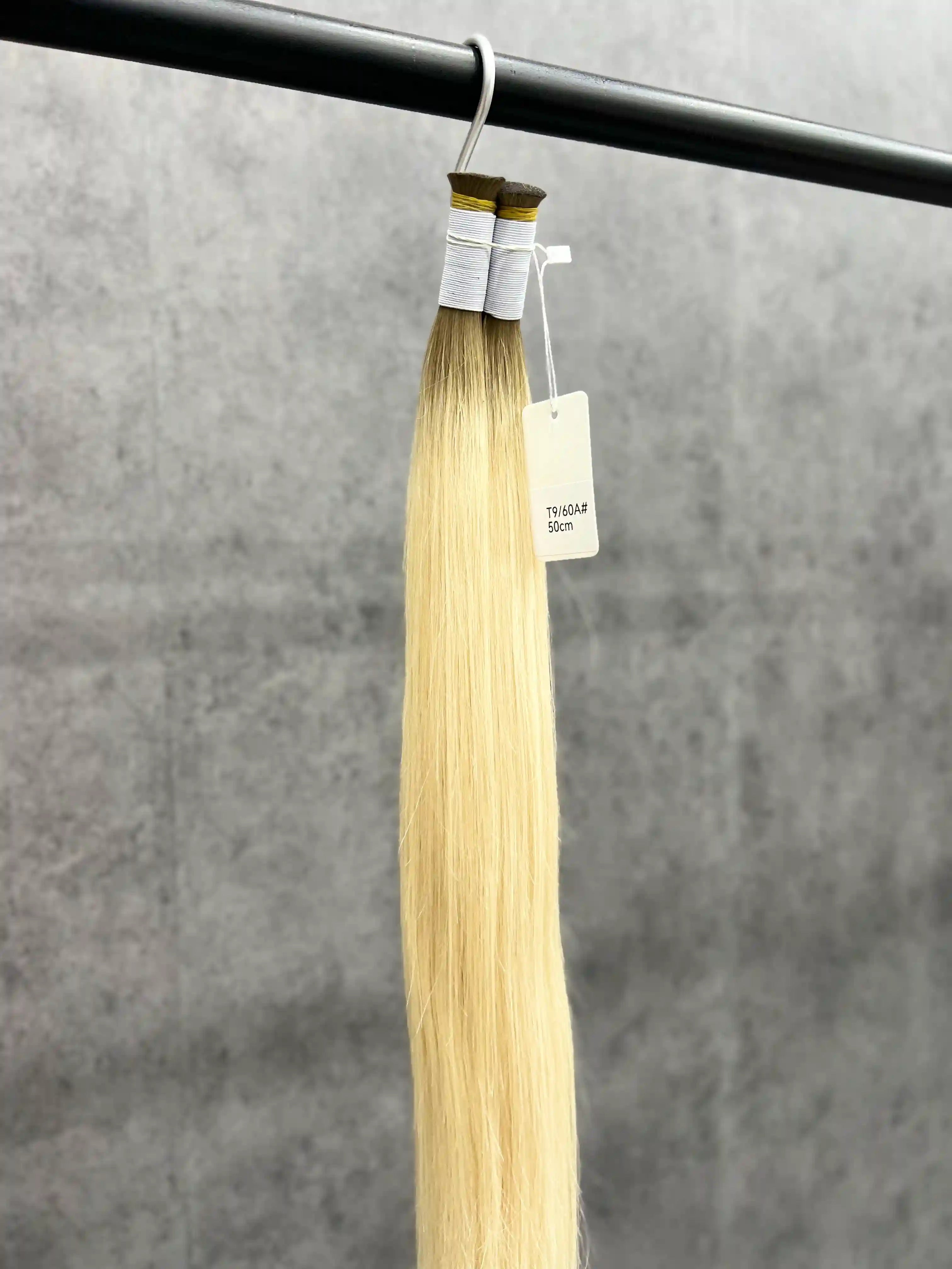 20 Inch T-Shaped Straight Hair With Two-Tone Ends For Hair Extensions And Braids | No Weft | 100% Human Hair
