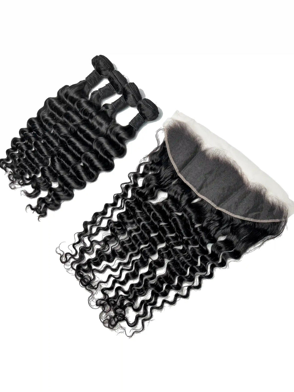 Natural Wave 4PCS Bundles & 1PC 13x4 Lace Frontal | Transparent & HD Lace | 100% Human Hair | Top Virgin Hair