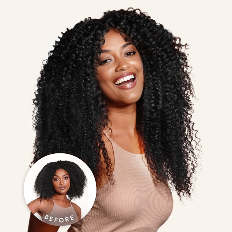 #1B Kinky Curly | Clip in Hair | 6Pcs 100g | PU Seamless Clip ins | Extensions Real Human Hair | boruihair