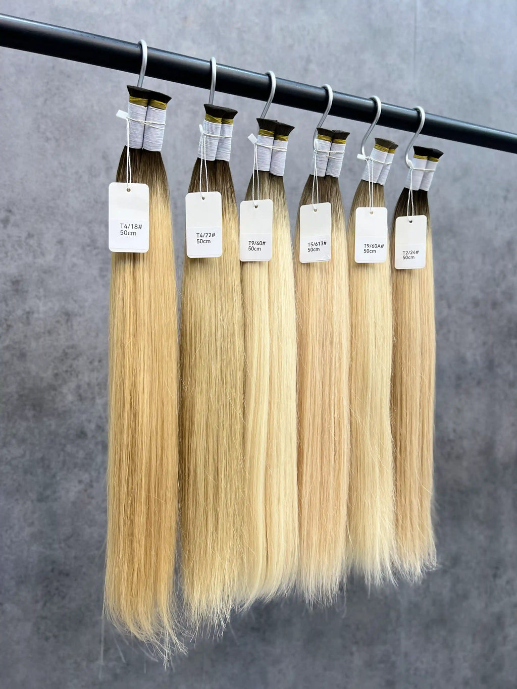 20 Inch T-Shaped Straight Hair With Two-Tone Ends For Hair Extensions And Braids | No Weft | 100% Human Hair