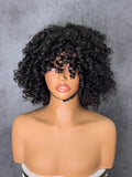 SDD Rose Curly Drawstring Wigs Easy To Wear & Go 3/4 Flip Over Half Wig Glueless 100% Human Hair