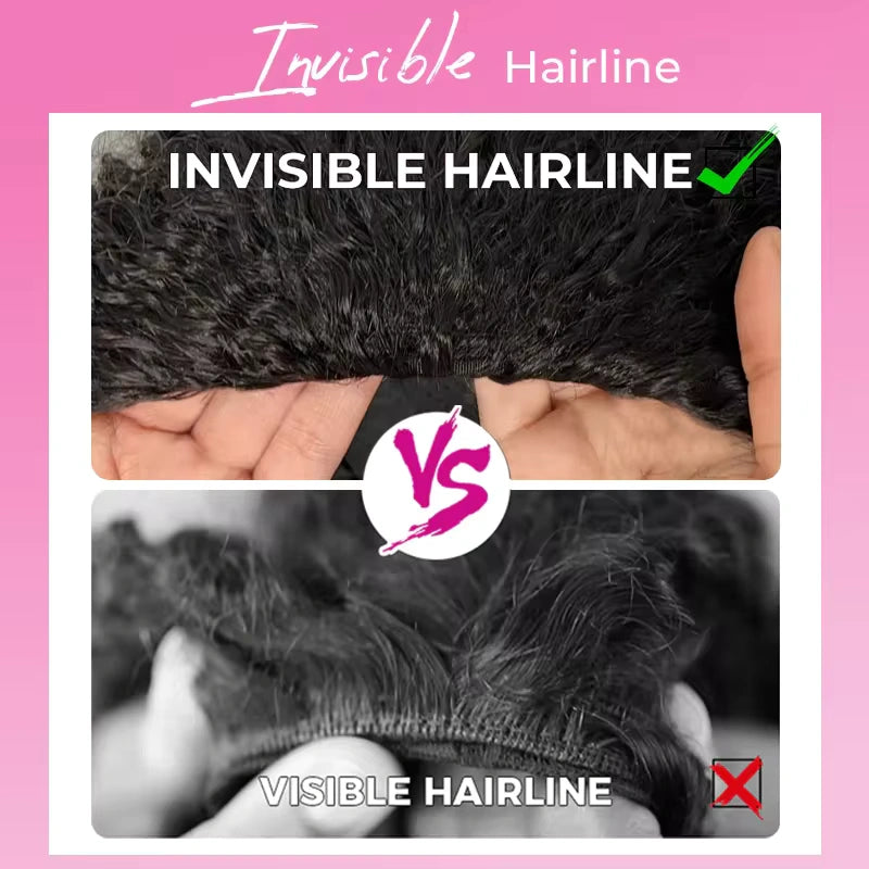 Kinky Curly | Virgin Hair | Wear & Go Half Wig | 3 In 1 Wig No Glue Half Wig | 100% Human Hair