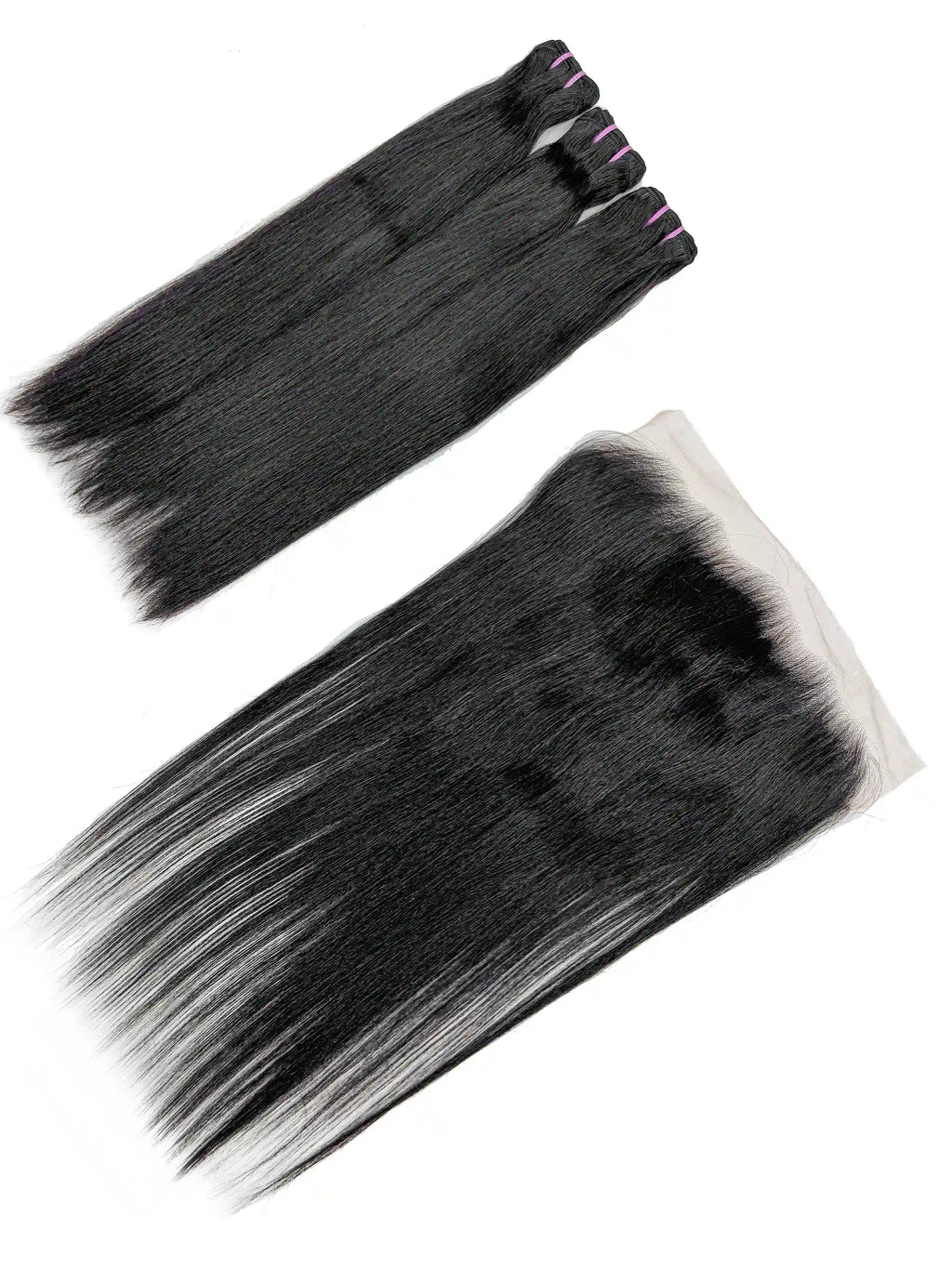Straight 3PCS Bundles & 1PC 13x6 Lace Frontal | Transparent & HD Lace | 100% Human Hair | Top Virgin Hair