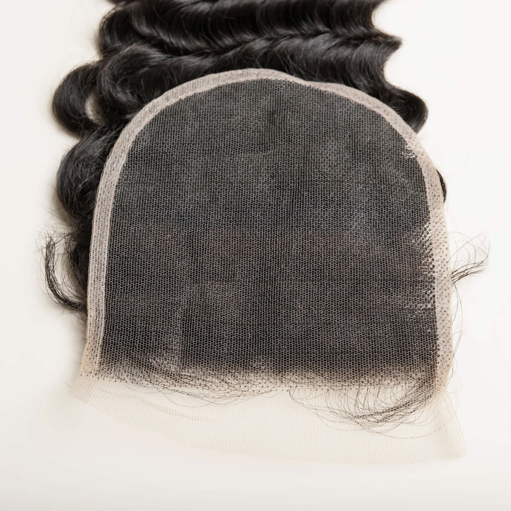 Deep Wave Lace 4x4 & 5x5 Closures | 12–22"| 100% Human Hair | Transparent & HD Lace | Boruihair