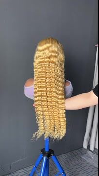 613 Blonde Deep Wave 13X4 13X6 HD Lace Frontal Wigs 200% Density Lace Frontal Wigs