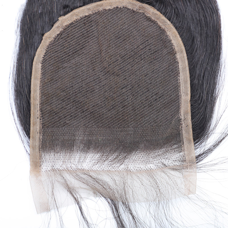 Natural Wave 3PCS Bundles & 1PC 5x5 Lace Closure | Transparent & HD Lace | 100% Human Hair | Top Virgin Hair