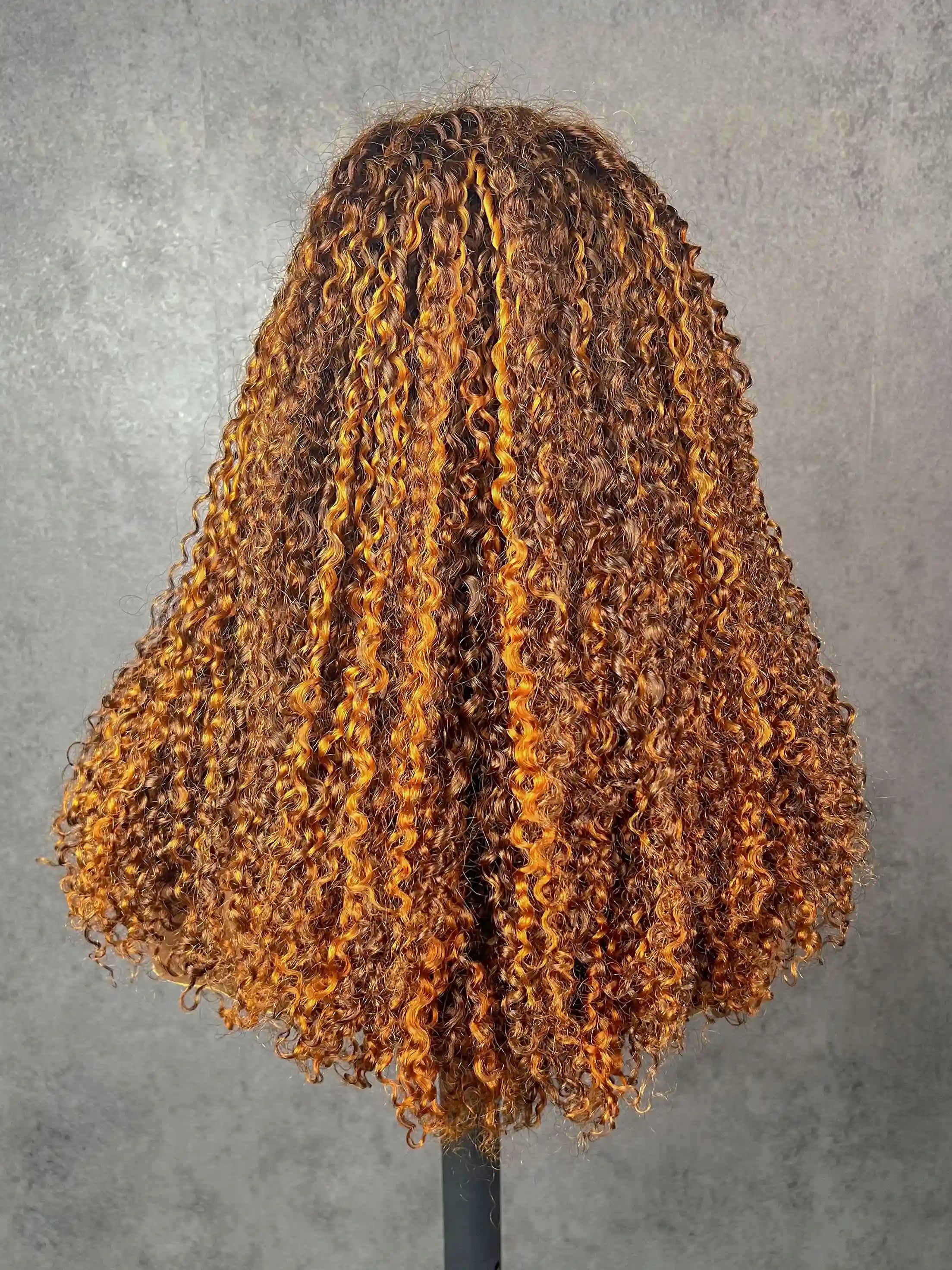 Pixie Curly SDD #P4/27 Colorful Closure Lace Wig BoruiHair| 5x5 Closure & 13x4 Frontal| 100% Human Hair