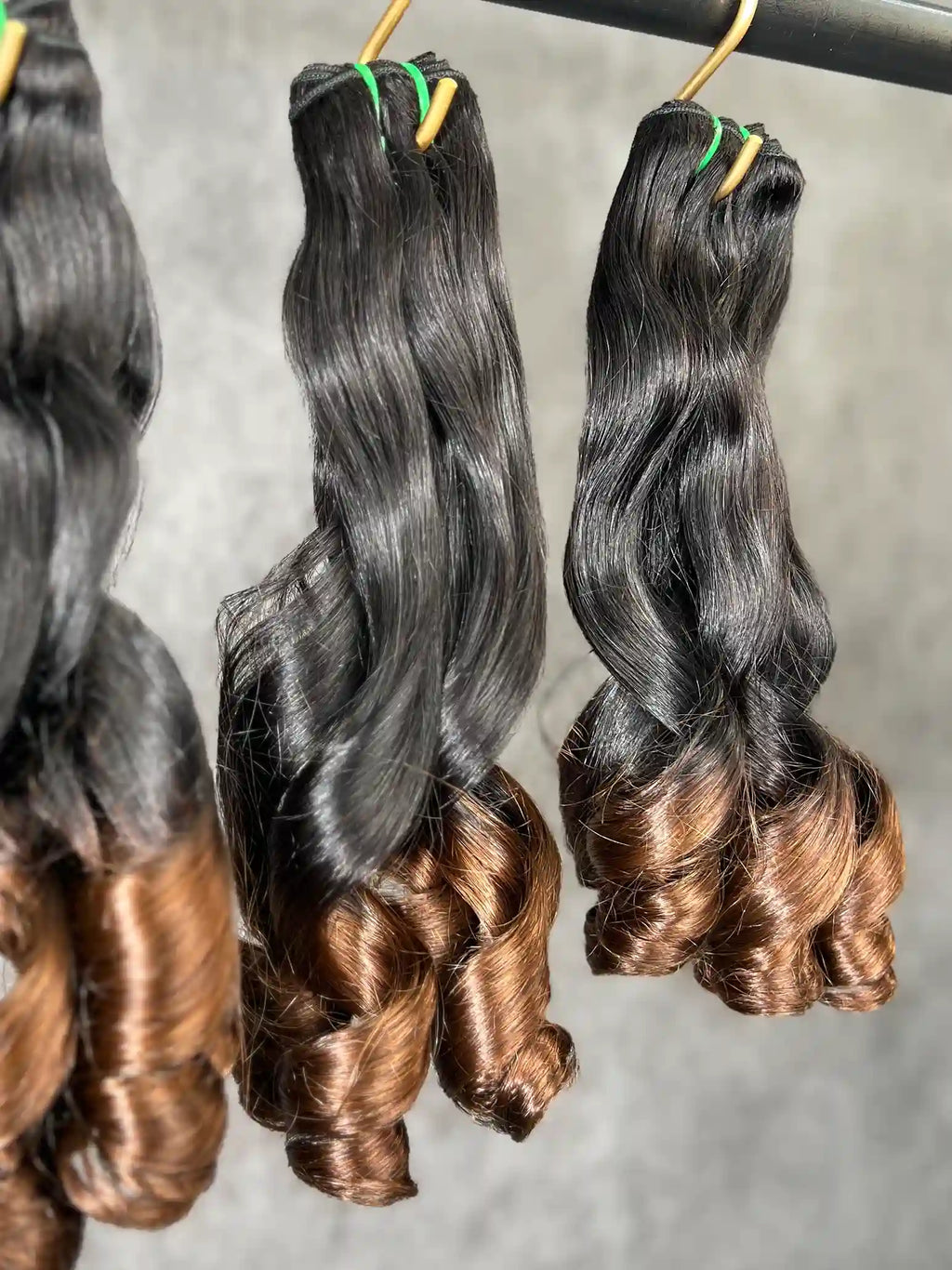 3PCS Super Double Drawn Color 1B/4 Bouncy Curly Hair Bundles | 12–30 Inch | Boruihair | 100% Human Hair