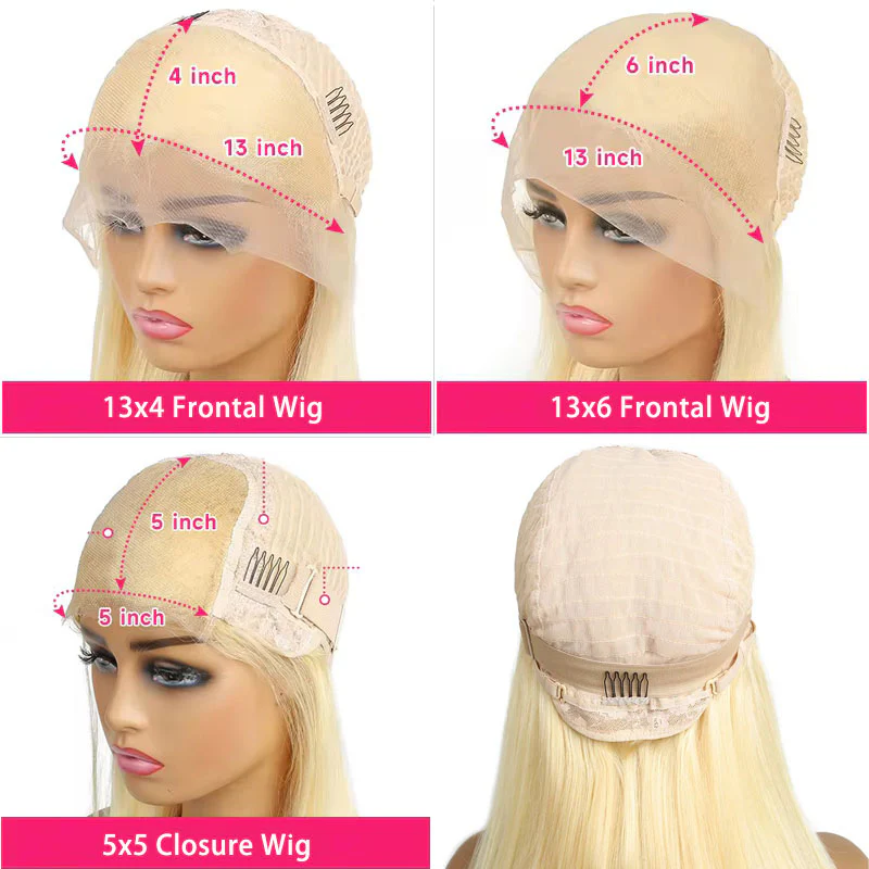 250% Blonde 613# Straight HD Lace Color Wig | 4x4,5x5 Closure | 100% Human Hair | Boruihair
