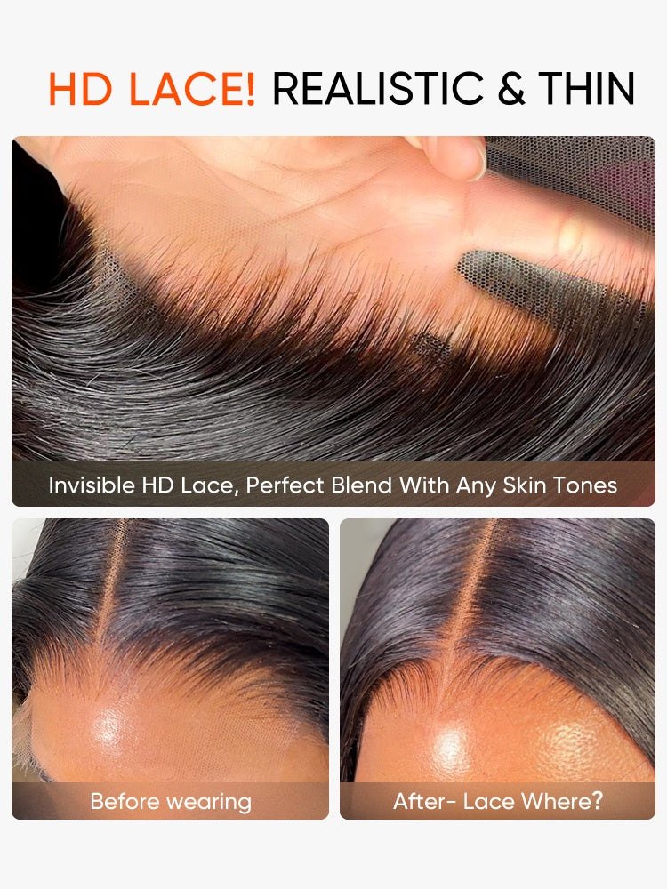 Loose Wave Glueless Lace Wig | HD Lace & Transparent Lace | Pre Bleached Knots Wig | 100% Human Hair | Boruihair