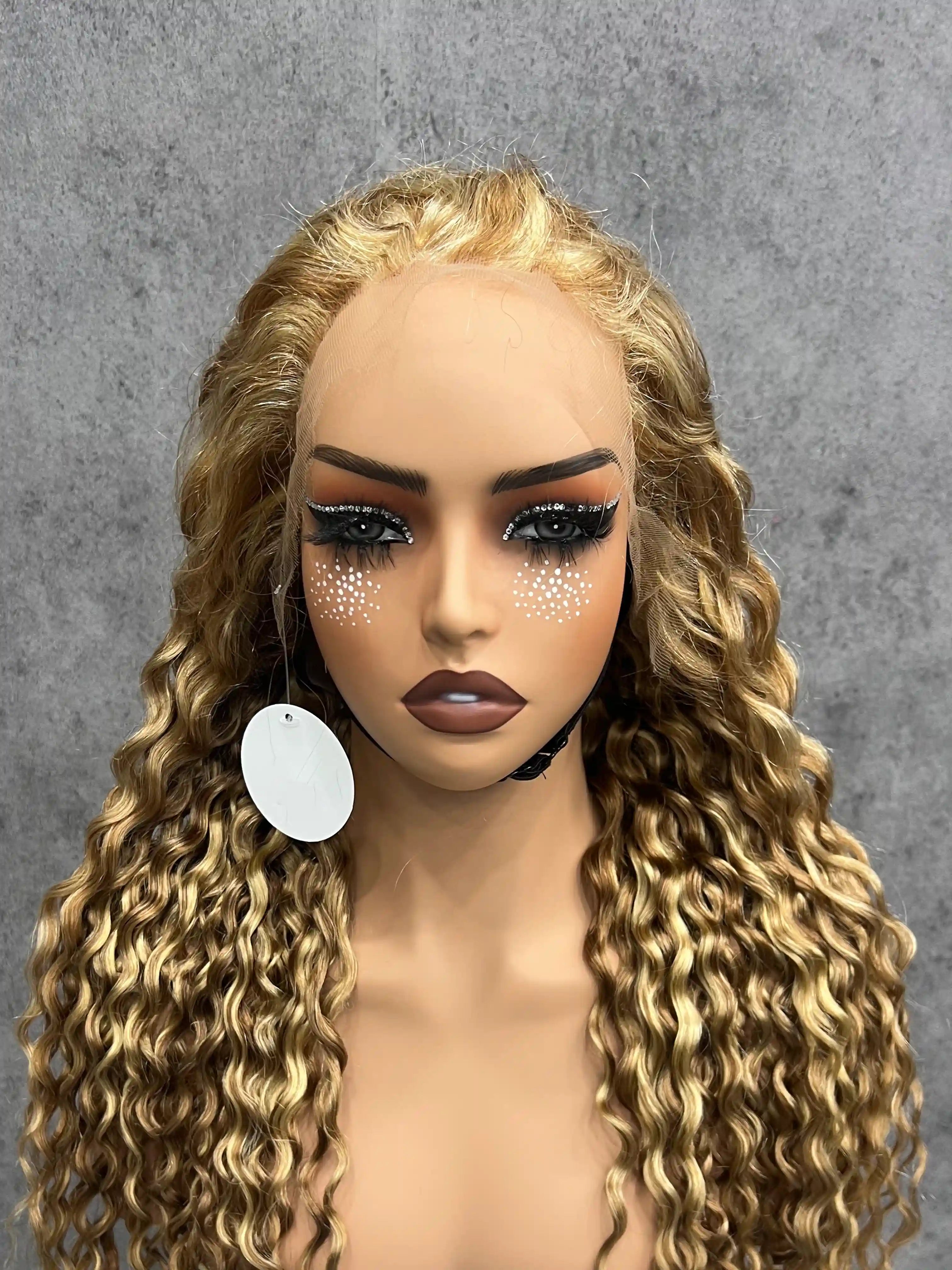 200% Blonde 8/613# Water Wave HD Lace Color Wig | 13x4,13x6 Frontal | 100% Human Hair | Boruihair