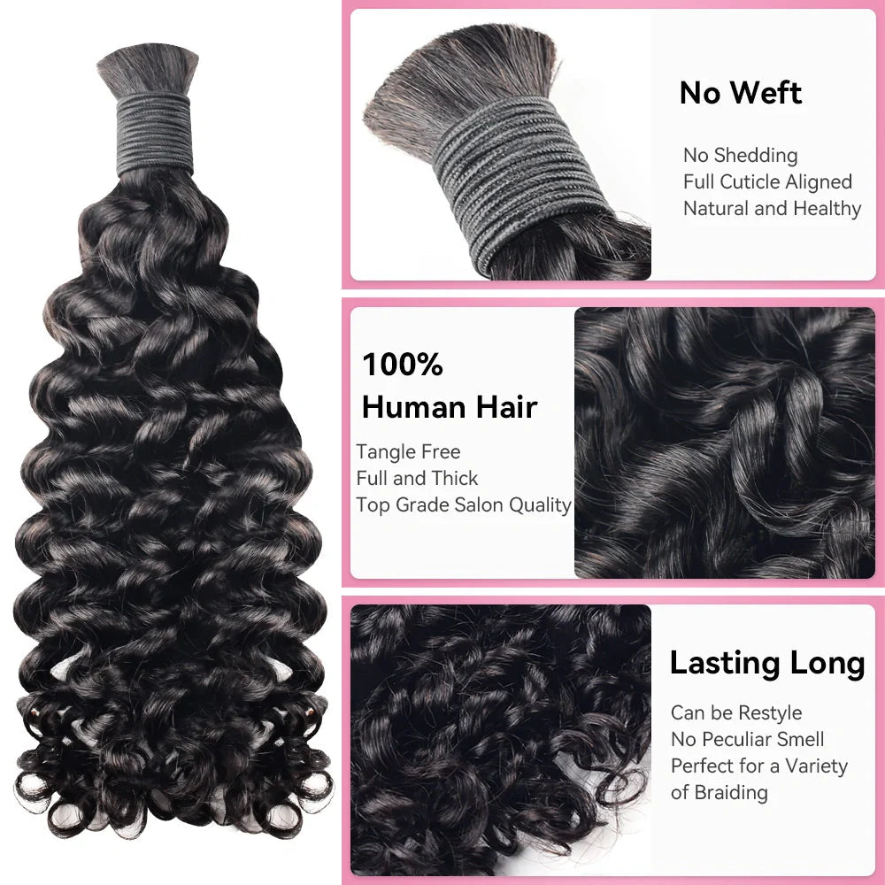 Best Human Hair For Boho Braids Deep Curly BORUIHAIR