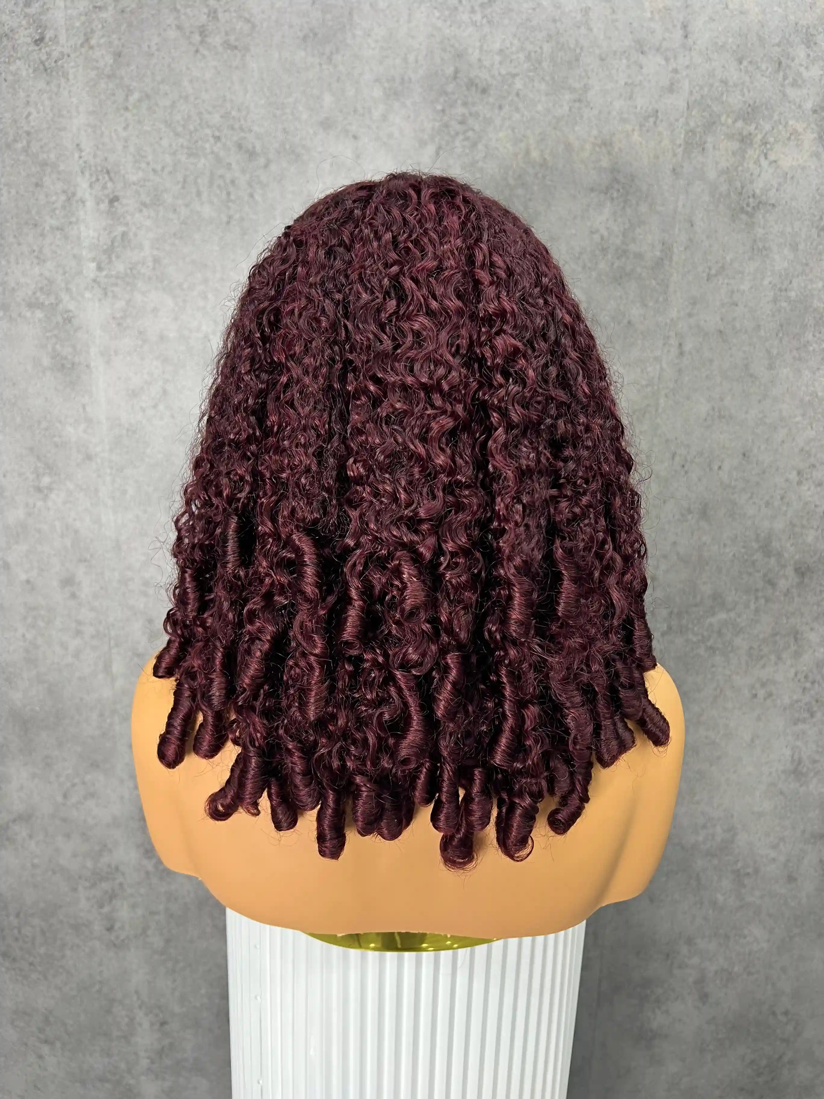 Burmese Pixie Curly SDD 99J Colorful Closure Lace Color Wig BoruiHair| 5x5 Closure & 13x4 Frontal| 100% Human Hair