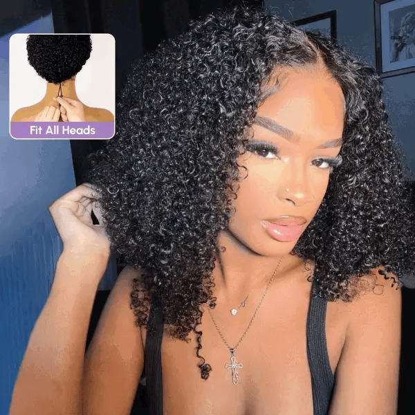 250% Density Boruihair Afro Curly Glueless Pre‐Plucked Human Hair Wigs| V‐Part & U‐Part Options | 100% Human Hair