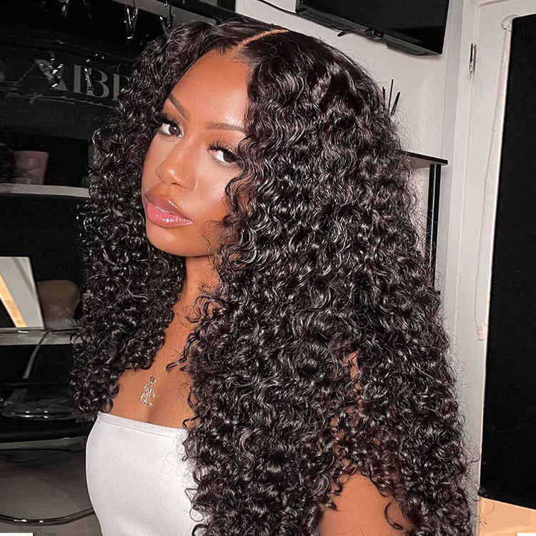 250% Density Boruihair Water Wave Glueless Pre‐Plucked Human Hair Wigs| V‐Part & U‐Part Options | 100% Human Hair