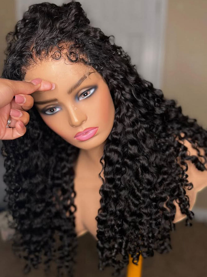 4C Edges Baby Hair Lace Wig | 13x4 & 13x6 HD Lace Frontal Wig| Natural Hairline Burmese Curly Wig