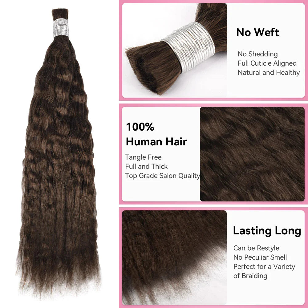 #2 Hot Braids Bulk Human Hair Wave And Wet BORUIHAIR