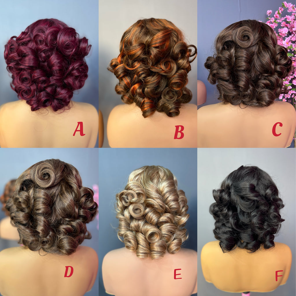 Color Wig 5X5 Transparent Lace Closure Wig Transparent Lace Wig Bouncy Curly Lace Frontal Wig