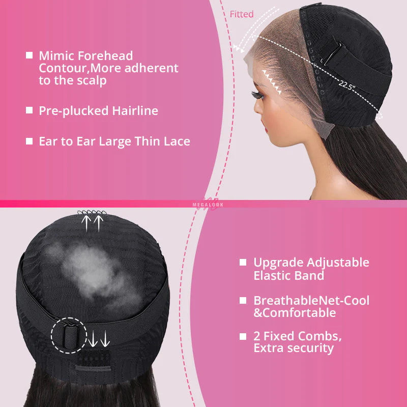 Loose Deep Wave Glueless Lace Wig | HD Lace & Transparent Lace | Pre Bleached Knots Wig | 100% Human Hair | Boruihair
