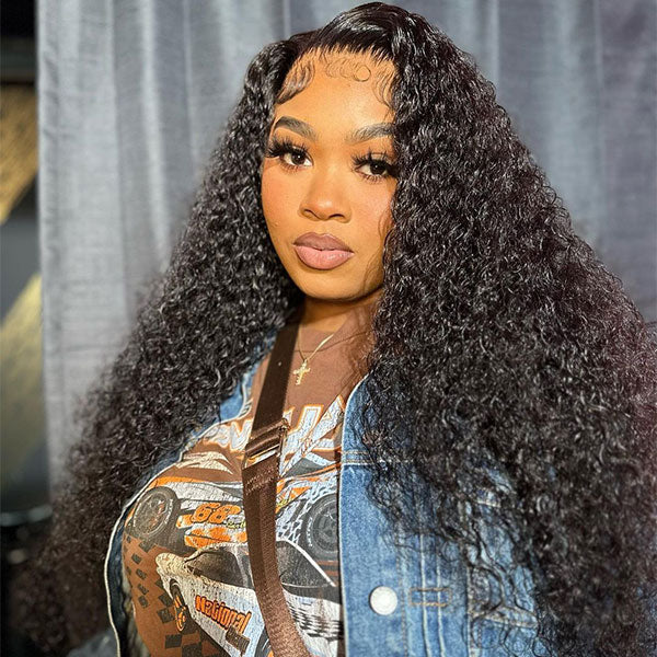 13x4 Burmese Curly Glueless Lace Wig | HD Lace & Transparent Lace | 200% & 250% Density | Boruihair 100% Human Hair