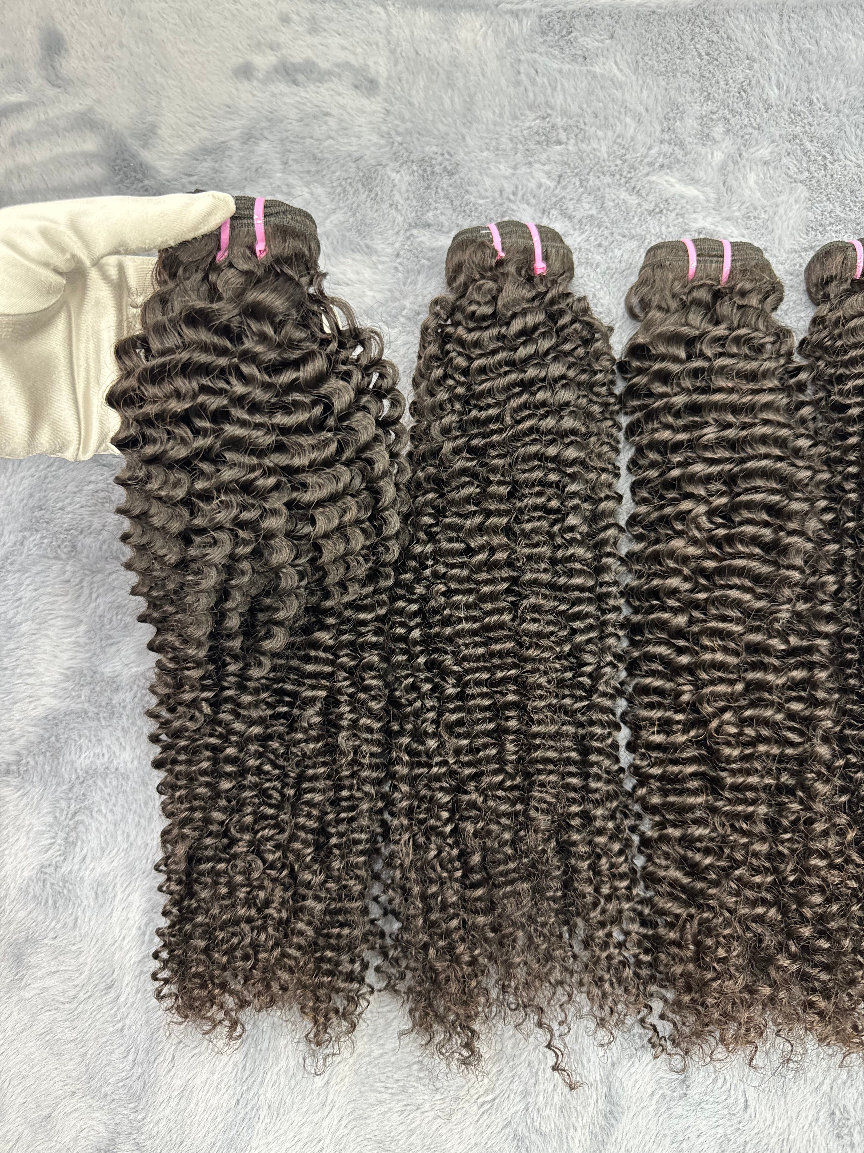 4PCS Kinky Curly Top Vrigin Hair Bundles | 12–30 Inch |Boruihair | 100% Human Hair