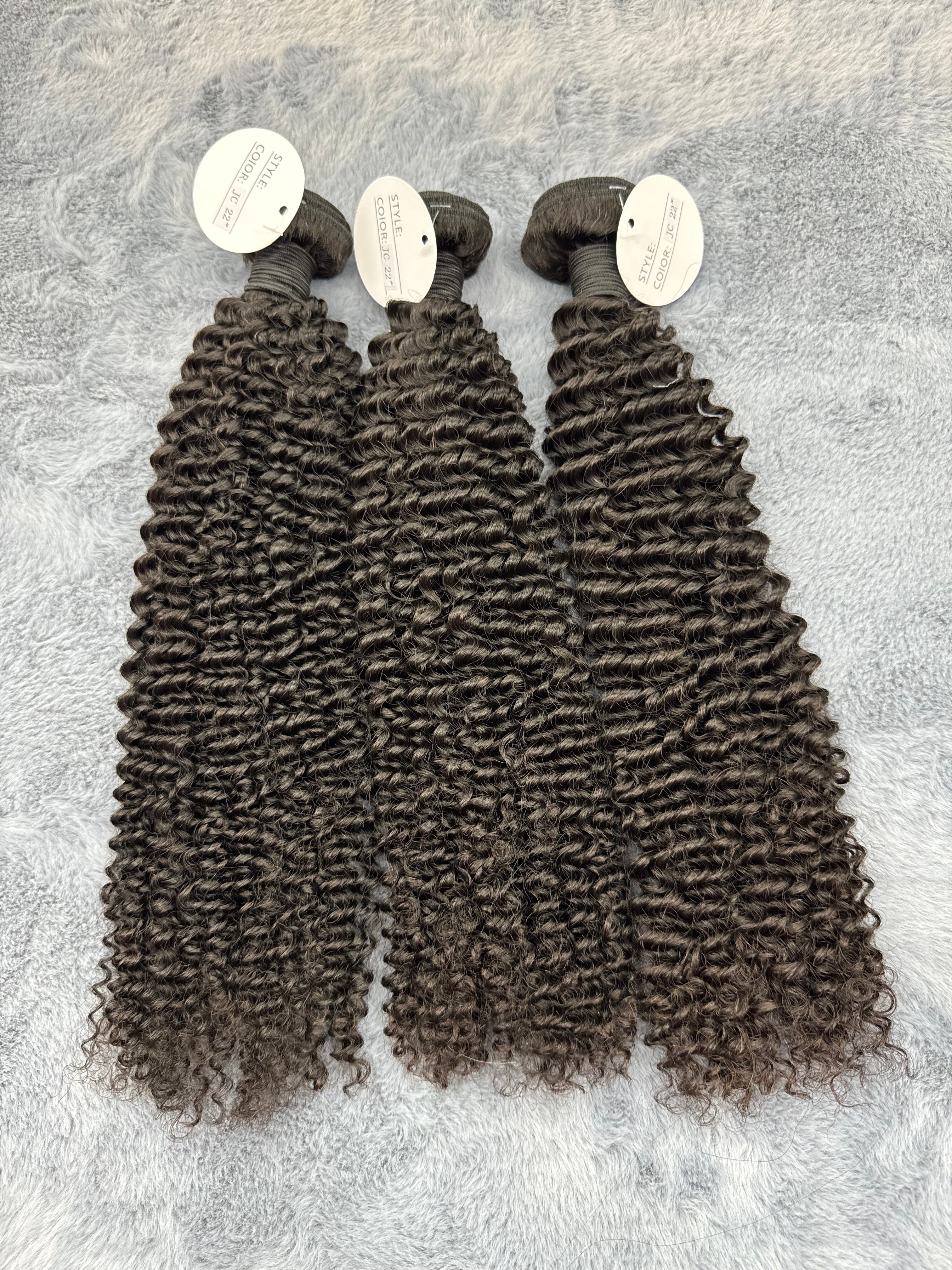 3PCS Jerry Curly Top Virgin Hair Bundles | 12–30 Inch |  Boruihair |  100% Human Hair