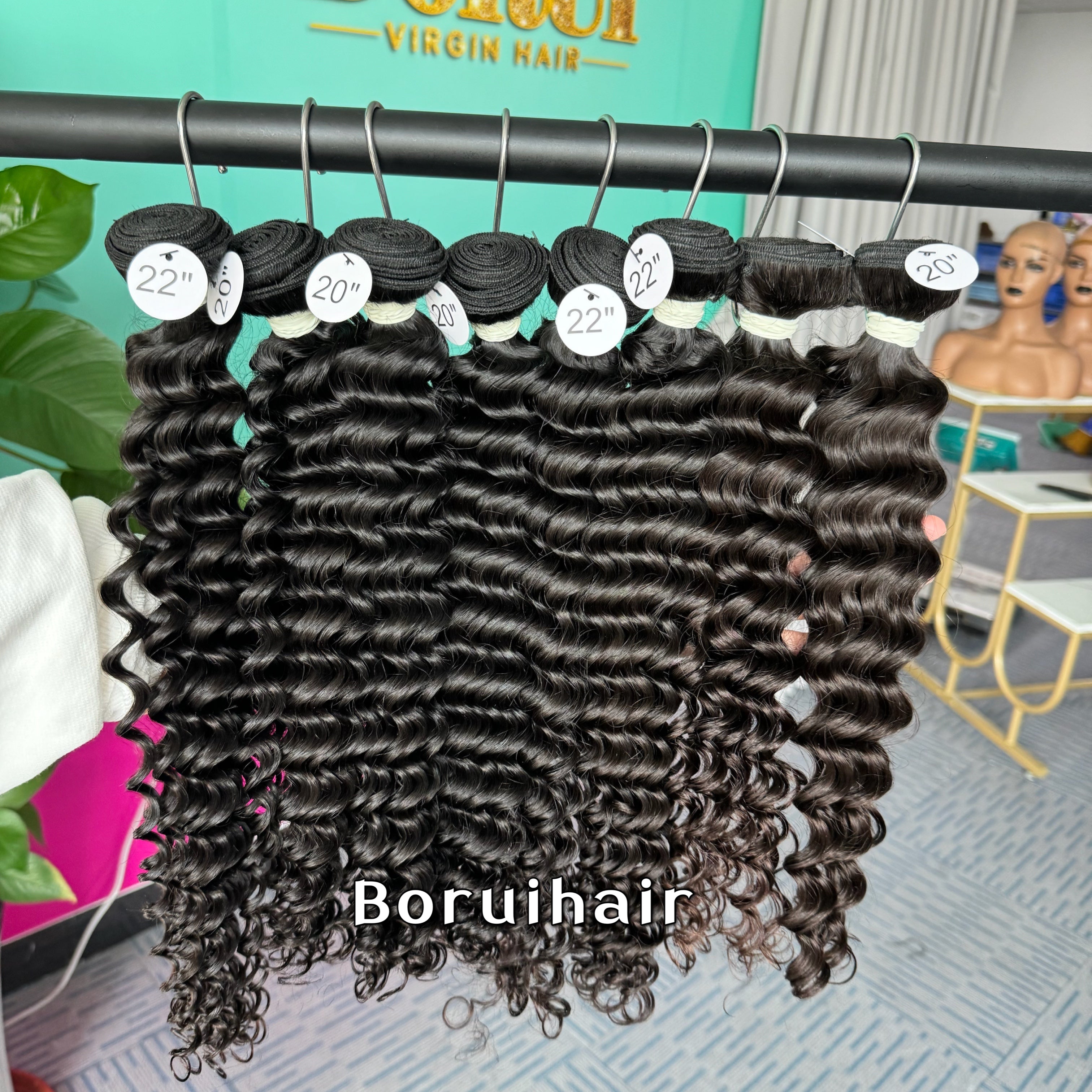 4PCS Deep Wave Top Raw Hair Bundles 100% human hair