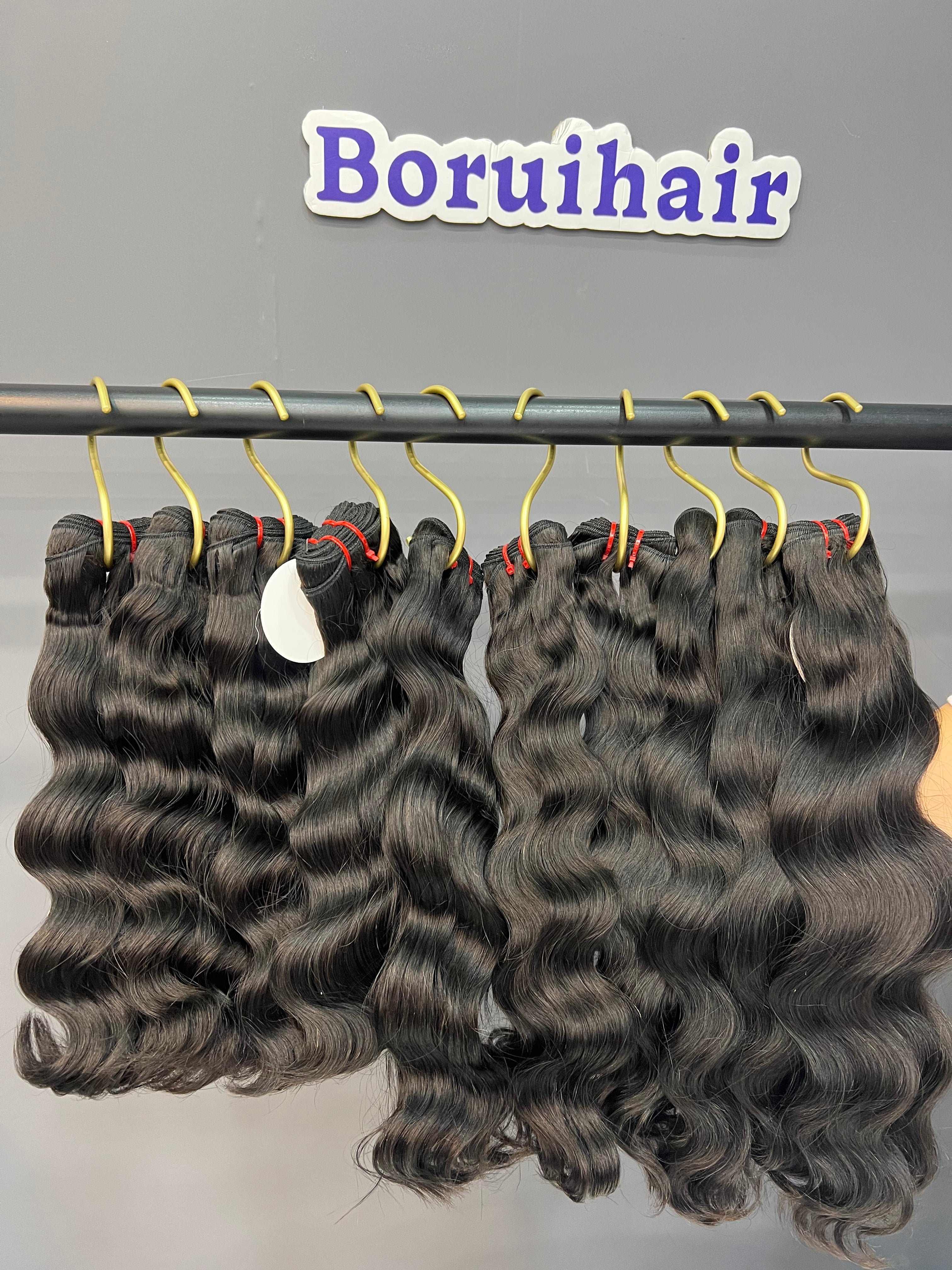 3PCS Indian wavy Top Raw Hair Bundles | 12–40 Inch | Boruihair | 100% Human Hair