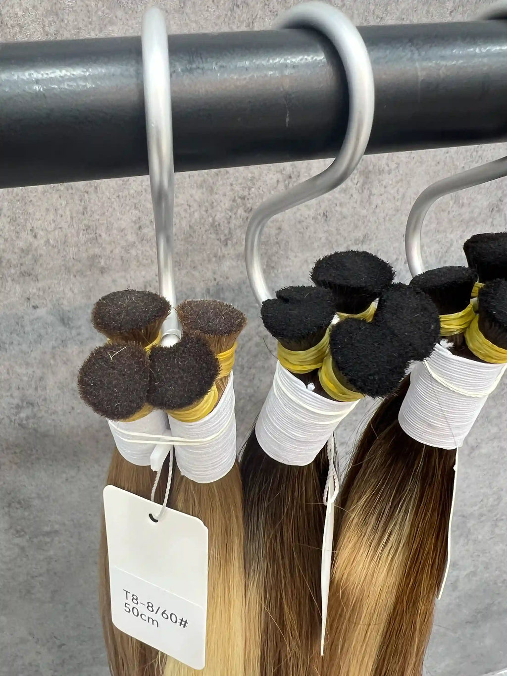 20-26 Inch T-Shaped Straight Hair With Four Strands With Double Gradient color Ends Human Hair Extensions And Braids | No Weft | 100% Human Hair