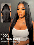 Straight Glueless Lace Wig | HD Lace & Transparent Lace | Pre Bleached Knots Wig | 100% Human Hair | Boruihair