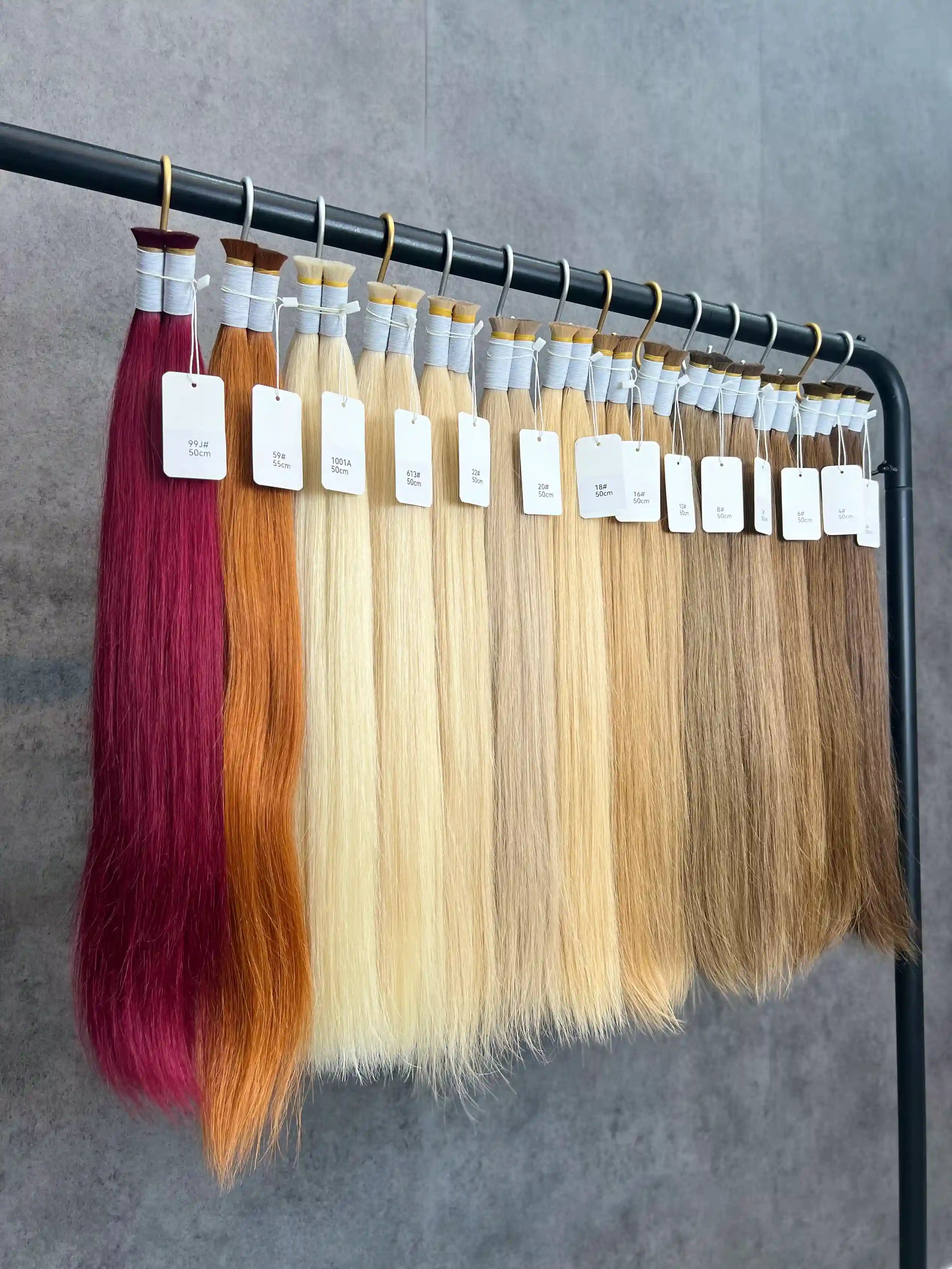 20–26 Inch Solid Color Bulk Vietnamese Straight Human Hair Extensions with Cuticle| Russian Bulk Hair | 100% Human Hair