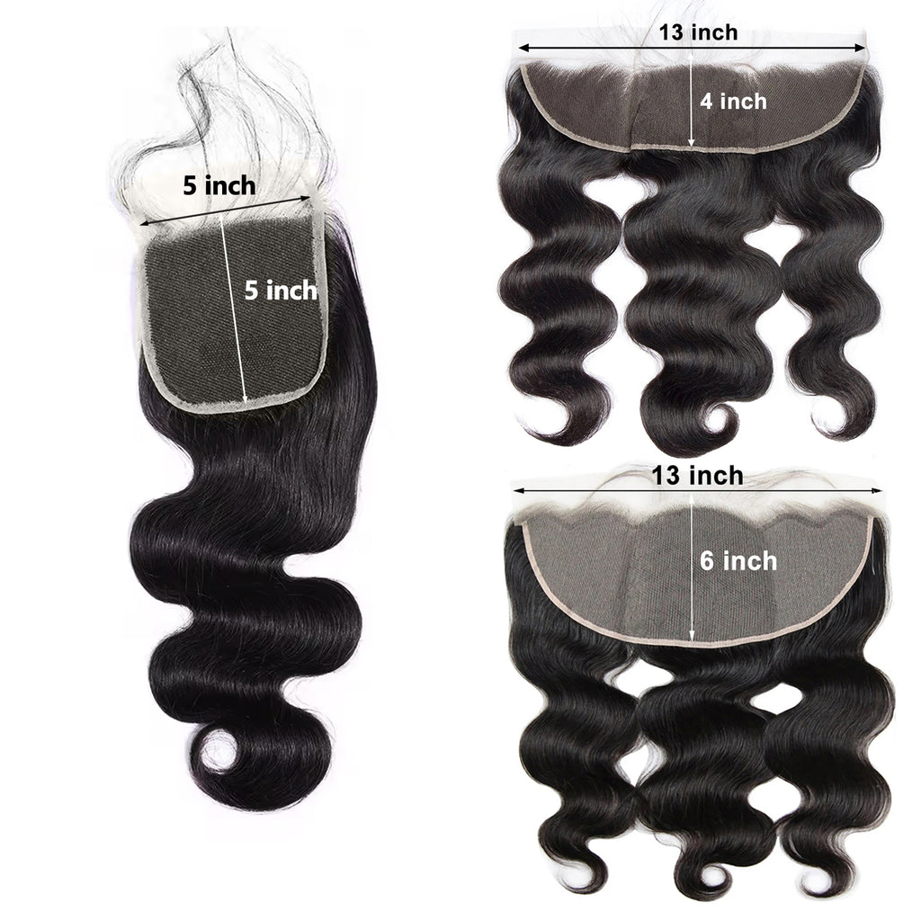 Body Wave Lace 6x6 & 7x7 Closures | 12–22"| 100% Human Hair | Transparent & HD Lace | Boruihair